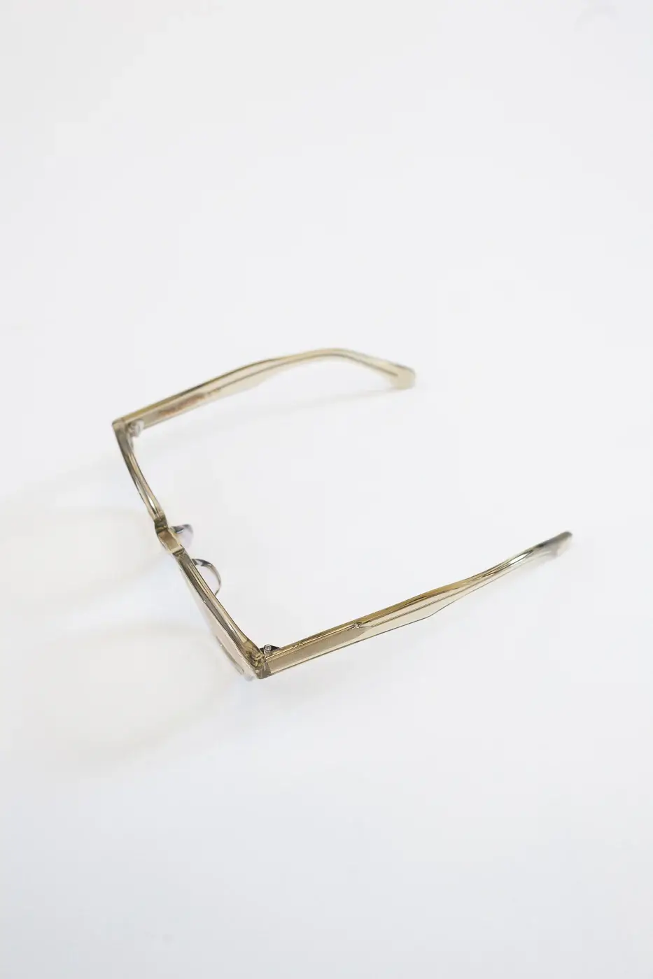 Artisan carefully assembling sunglasses